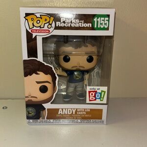 Parks and Recreation Andy with Cast/Crutches Funko Pop